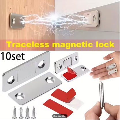 Heavy-Duty Stainless Steel Magnetic Cabinet Locks | No-Drill Safety Lock System for Child-Proofing Cabinets, Drawers, Fridge & Cupboards
