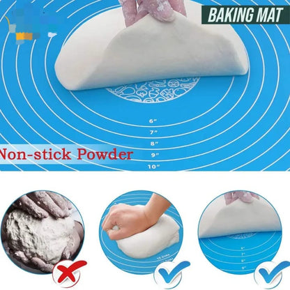 Large Size Silicon Roti Mat Pastry Fondant Dough Rolling Mat Non-Stick Chapati Sheet for Baking, Kneading & Rolling, Heat Resistant Reusable Silicone Surface for Kitchen Use