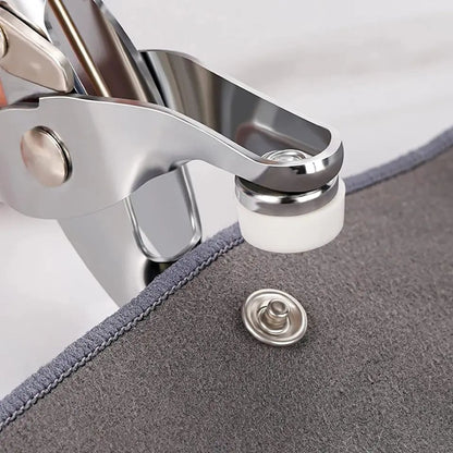 High Quality Metal Snap Buttons Press Plier_9.5mm Metal Sewing Prong Ring Buttons Clip Plier _Diy Button Punch Tool For Baby Clothes_abaya Ring Metal Button Presser Machine Fastener Snap Buttons Kit Tich Button Tool Kit (Homeducts)