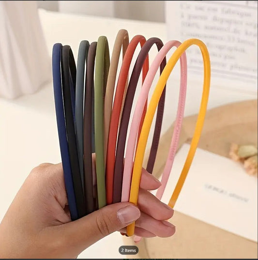 Colorful & Black Non-Slip Headbands for Women & Men | Unbreakable Frosted Plastic Hair Bands | Multi-Style Hair Accessories for Teens, Students & Sports | School & College Friendly, Anti-Slip, Washable