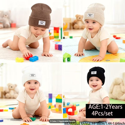 Cozy Knitted Beanie for Unisex Teens & Babies – Soft, Warm Winter Hat