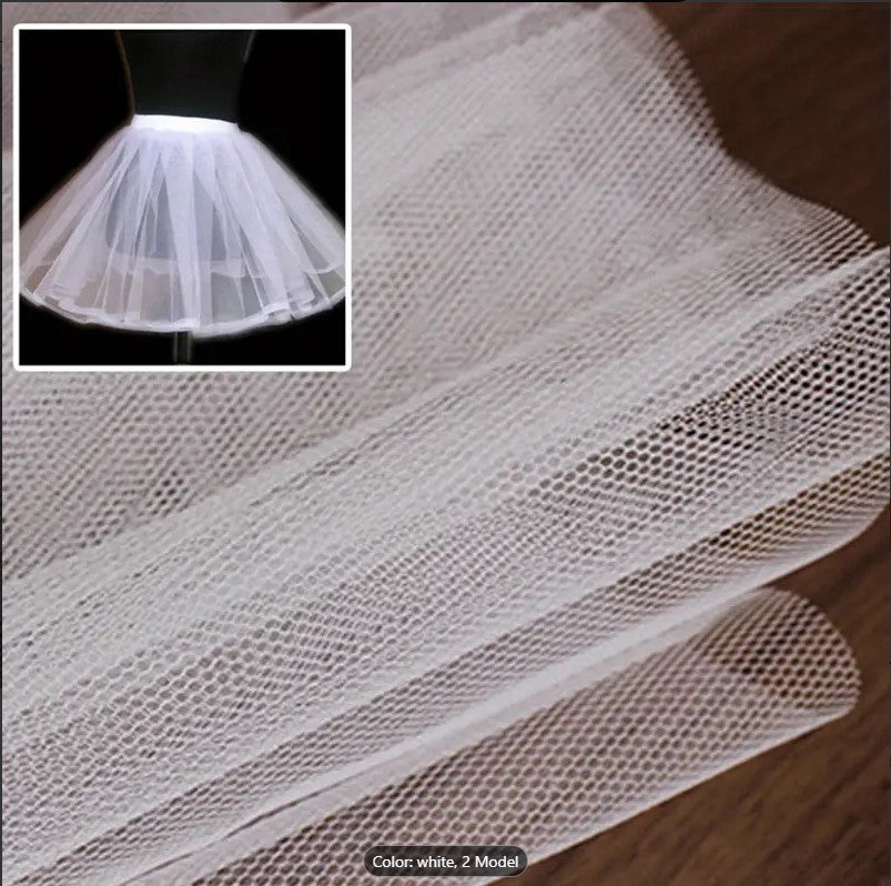 Unstitched Hard Net Cancan Fabric
