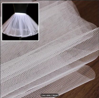 Unstitched Hard Net Cancan Fabric