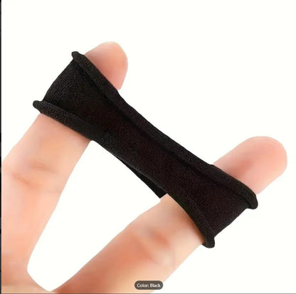 6 Pcs Black High-Elasticity Seamless Hair Ties for Women