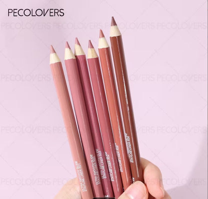 Matte Color Lipstick Pencil Set (12 Vibrant Shades)