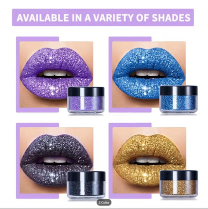 Glitter Eyeshadow Palette | 24 Vibrant Metallic Shades | Waterproof & Long-Lasting Shimmer Powder for Eye Makeup, Nail Art & Shiny Lip Gloss