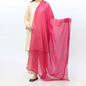 Hot Pink Crinkle Chiffon Dupatta for Women
