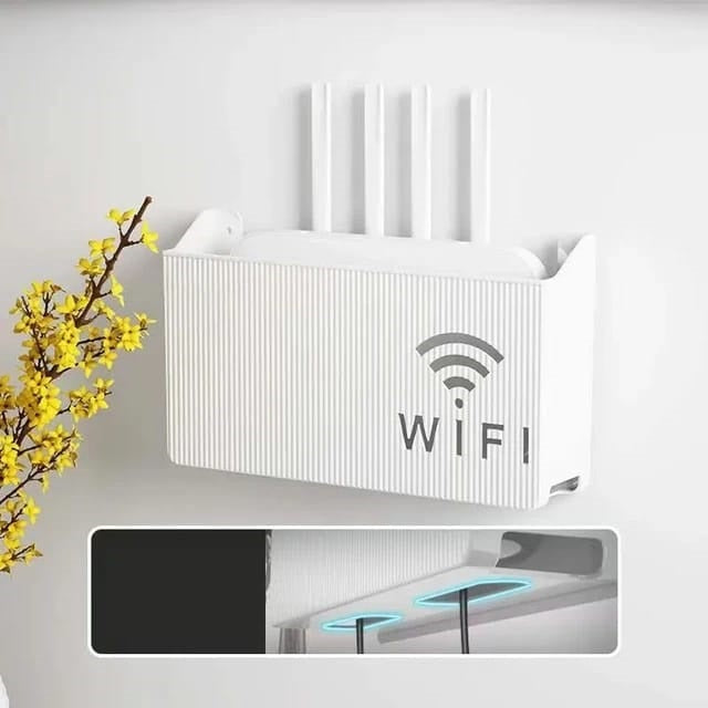 Wall Mounted WiFi Router Holder Box &ndash; Hidden Cable Organizer &amp; Decorative Shelf for Home &amp; Office Short Description: