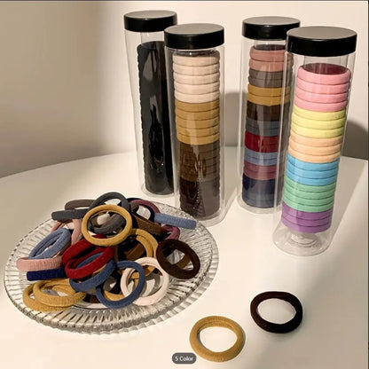 6 Pcs Mix High-Elasticity Seamless Hair Ties & Poni for Women