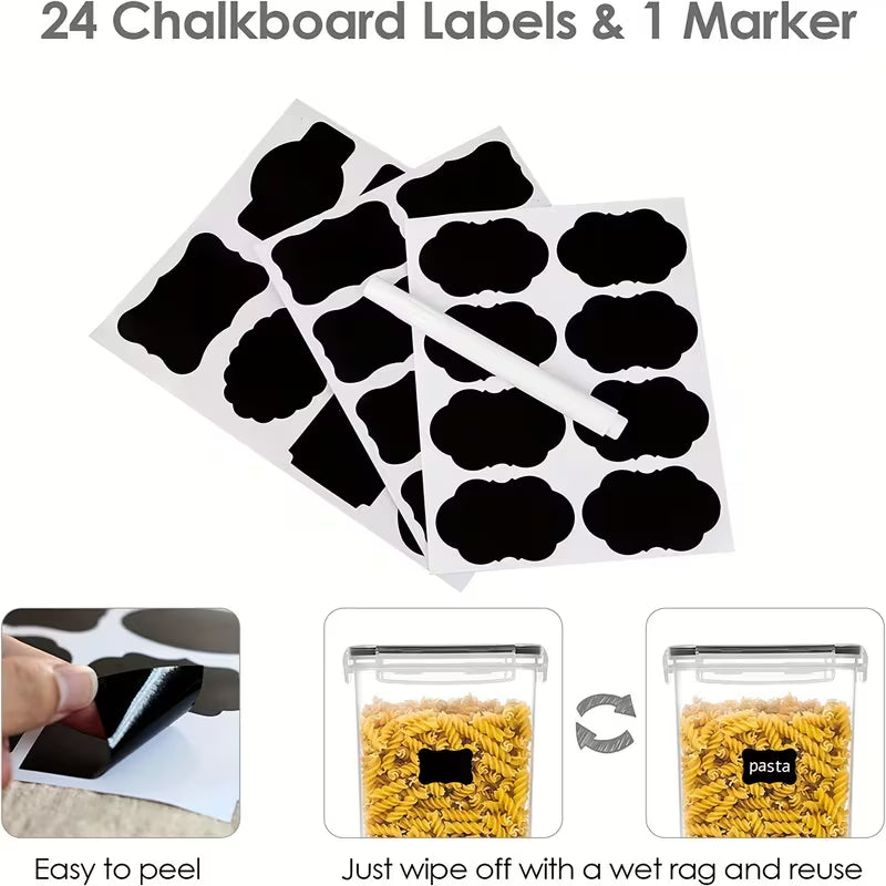 2025 New 6/12pcs Airtight Food Storage Container Set with Lids