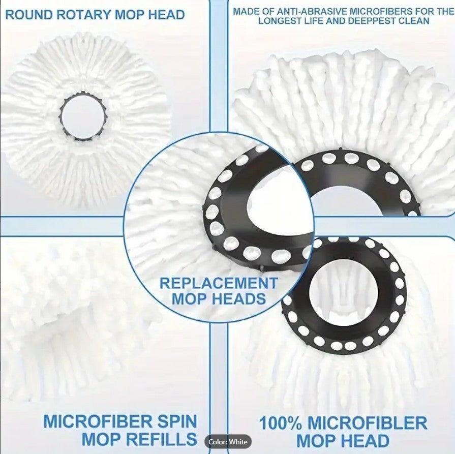 360° Rotating Microfiber Spin Mop Head Refill