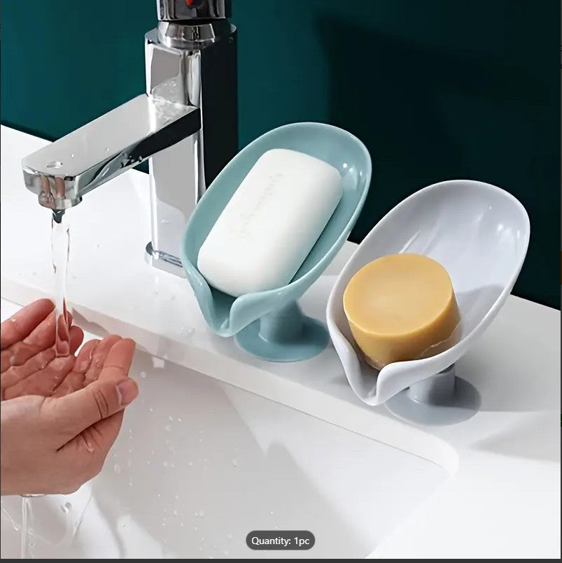 Newstyle Leaf Shape Soap Box Drain Soap Holder