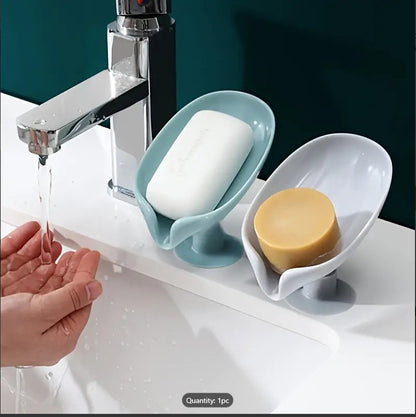 Newstyle Leaf Shape Soap Box Drain Soap Holder