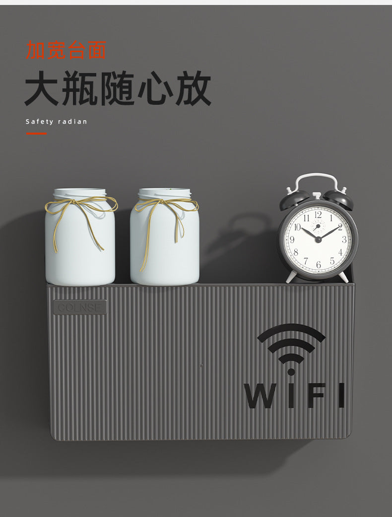 Wall Mounted WiFi Router Holder Box &ndash; Hidden Cable Organizer &amp; Decorative Shelf for Home &amp; Office Short Description: