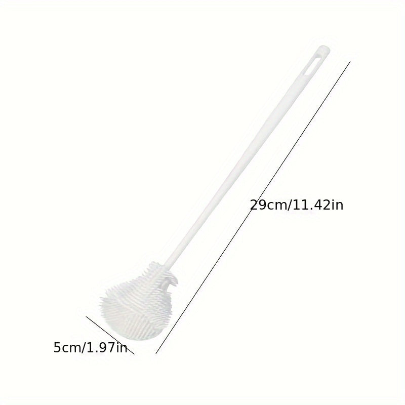 Foldable 360 degree cleaning silicone brush with long handle