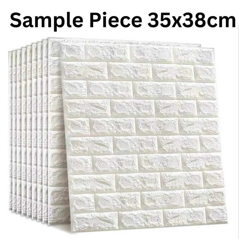 ENDOXI - 3D Brick Wallpaper - Brick Sheet Self Adhesive PE Foam 3D Wallpaper, 3D Wall Sticker for Home, Hotel, Bedroom, Cafe - Waterproof & Textured Design , Pack of Sample piece (35x38cm), 1, 2, 5, or 10 (70x77cm) 3D Wallpaper Sticker | Brick Sheets