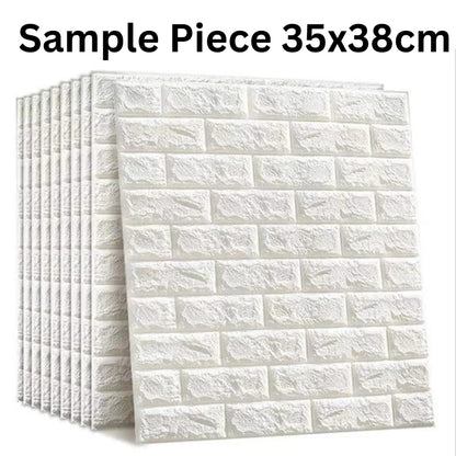 ENDOXI - 3D Brick Wallpaper - Brick Sheet Self Adhesive PE Foam 3D Wallpaper, 3D Wall Sticker for Home, Hotel, Bedroom, Cafe - Waterproof & Textured Design , Pack of Sample piece (35x38cm), 1, 2, 5, or 10 (70x77cm) 3D Wallpaper Sticker | Brick Sheets
