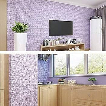 Self-Adhesive 3D Wall Brick Sheet / Wallpaper For Room / White Fomic Wall Stickers For Home Decoration 35*38cm Waterproof