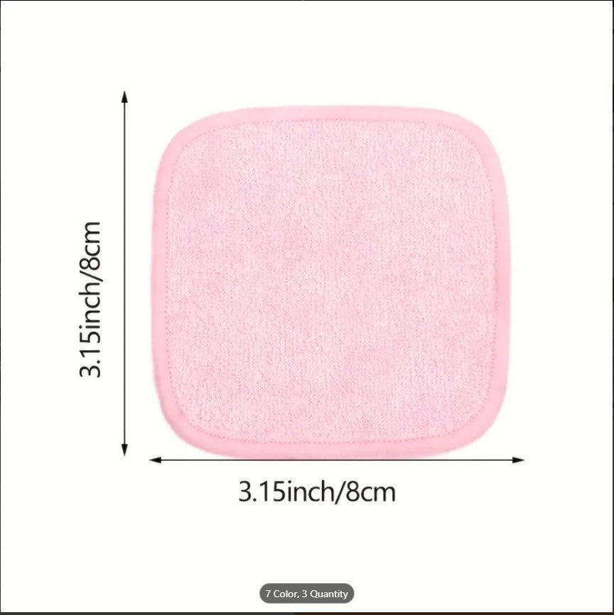 12 PCS Square Makeup Remover Towel Set | Reusable & Machine Washable Facial Cloths for All Skin Types