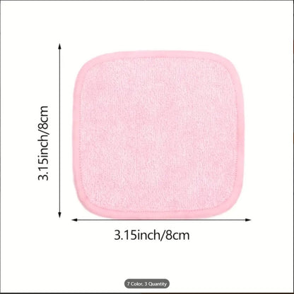 12 PCS Square Makeup Remover Towel Set | Reusable & Machine Washable Facial Cloths for All Skin Types