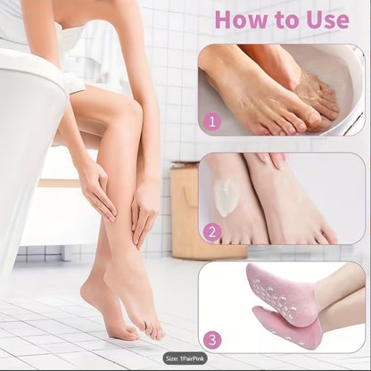 Moisturizing Spa Gel Socks for Dry Cracked Heels