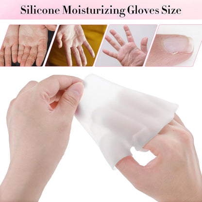 SPA Gel Silicone Moisturizing Gloves – Whitening & Softening Hand Care Beauty Gloves (Pair)