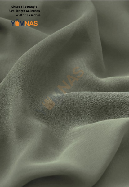 Sage Luxury Chiffon Hijab for Women & Girls