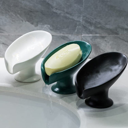 Newstyle Leaf Shape Soap Box Drain Soap Holder