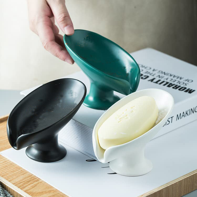 Newstyle Leaf Shape Soap Box Drain Soap Holder