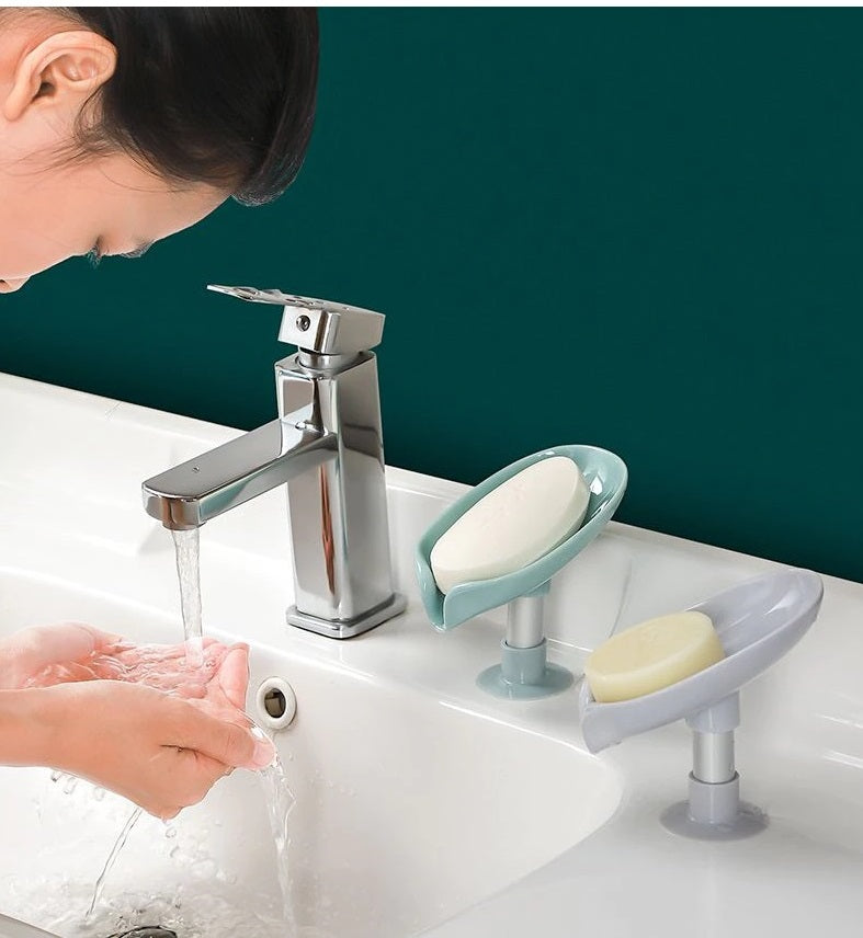 Newstyle Leaf Shape Soap Box Drain Soap Holder