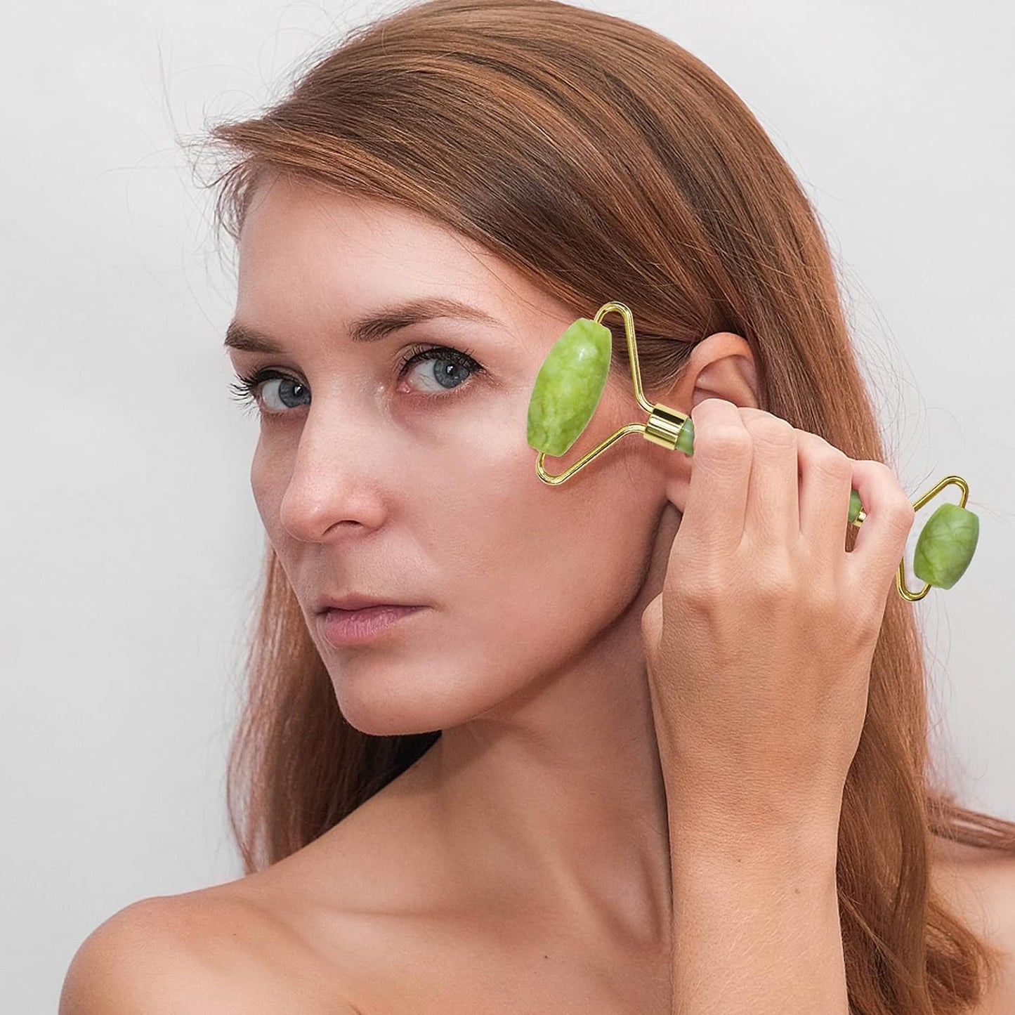 Gua Sha Facial Tools & Jade Roller Set for Skin Care, Reduce Puffiness and Improve Wrinkles, Guasha Tool for Face, Gua Sha Stone Self Care Gift for Woman Man