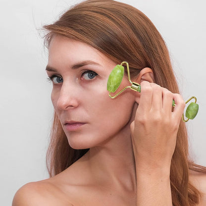 Gua Sha Facial Tools & Jade Roller Set for Skin Care, Reduce Puffiness and Improve Wrinkles, Guasha Tool for Face, Gua Sha Stone Self Care Gift for Woman Man