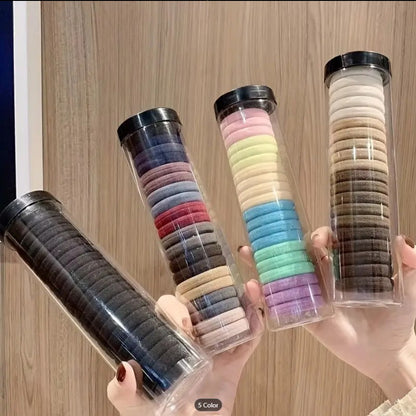 6 Pcs Mix High-Elasticity Seamless Hair Ties & Poni for Women