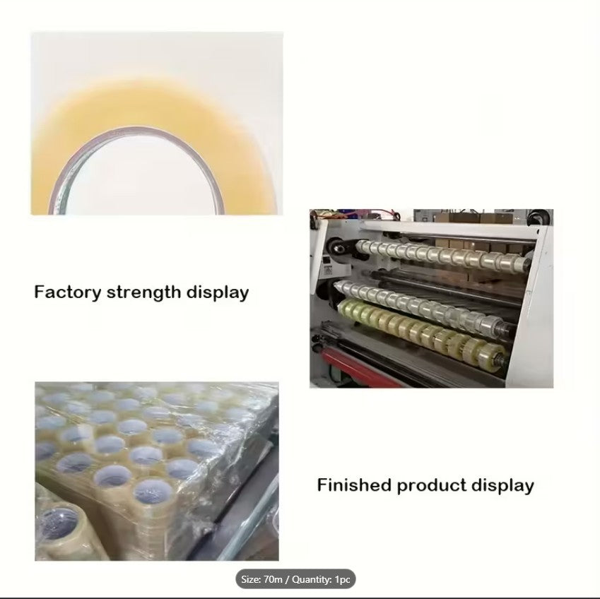 Heavy-Duty Transparent Packaging Tape – Strong Adhesive Clear Shipping & Sealing Tape for Boxes, Moving, Office & Home
