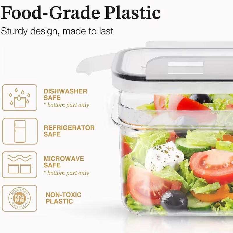 2025 New 6/12pcs Airtight Food Storage Container Set with Lids