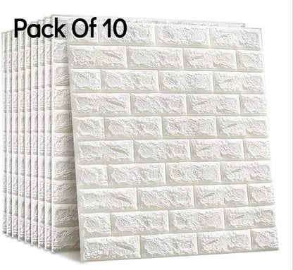 ENDOXI - 3D Brick Wallpaper - Brick Sheet Self Adhesive PE Foam 3D Wallpaper, 3D Wall Sticker for Home, Hotel, Bedroom, Cafe - Waterproof & Textured Design , Pack of Sample piece (35x38cm), 1, 2, 5, or 10 (70x77cm) 3D Wallpaper Sticker | Brick Sheets