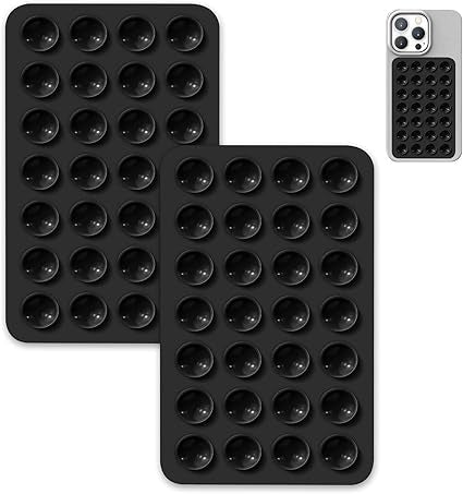 Double Side Silicone Suction Pad Phone Holder Self - Adhesive Rubber Suction Holder Silicon Square Phone Case Silicon Pad For Phone - Compatible With All Mobiles & Tablets