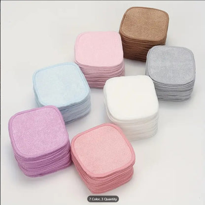 12 PCS Square Makeup Remover Towel Set | Reusable & Machine Washable Facial Cloths for All Skin Types