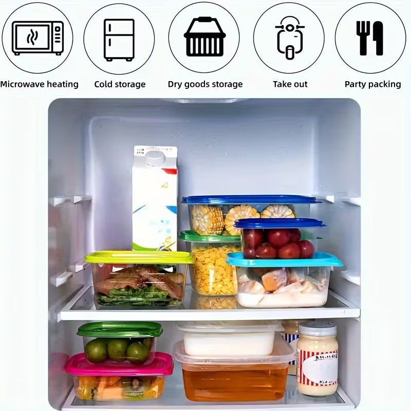 10pcs Stackable Reusable Lunch Boxes