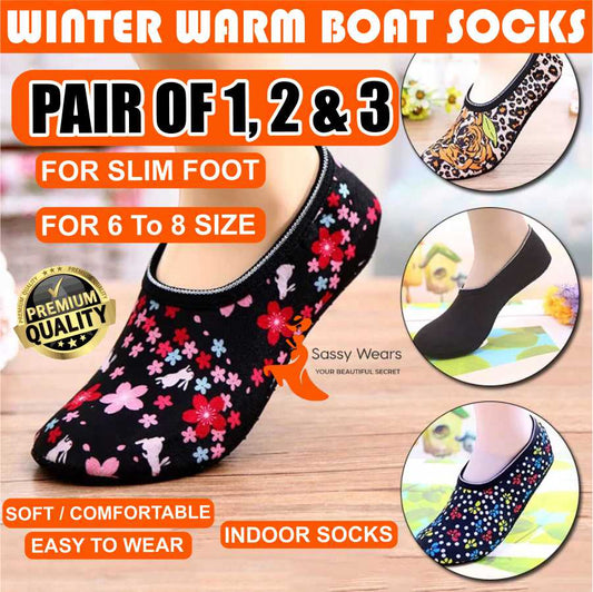 Winter Warm Autumn Boat Socks For Women Men Low Cut Floor Sock
