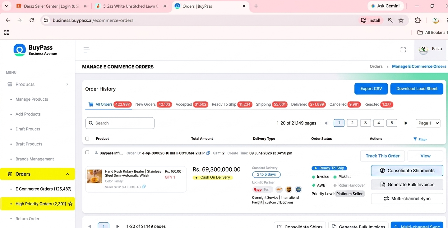 BuyPass influencer and e-commerce store