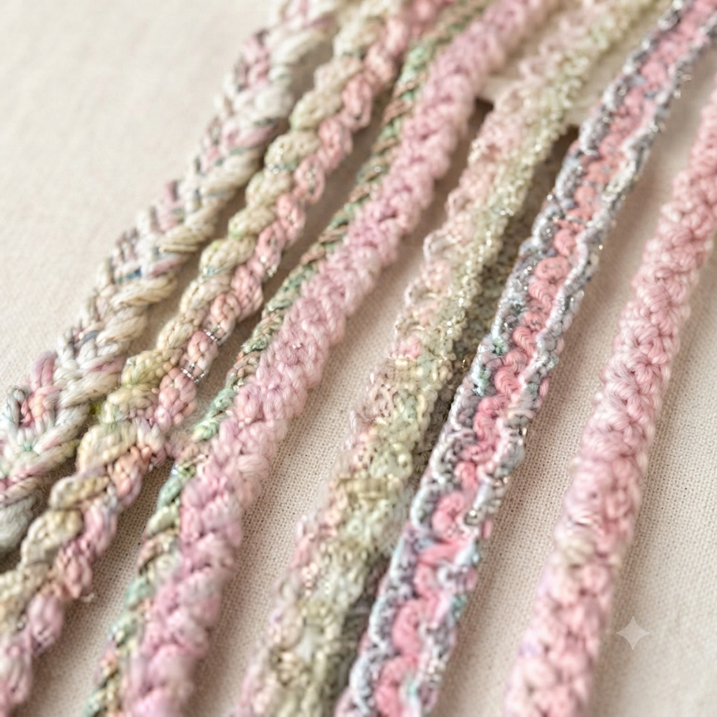 10 gaz Premium Quality Designer Braided and Rhinestone Trim Ribbon for Dress Designing, Neckline, Handbags, and Tailoring