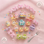 2 pcs Cute Sweet Miniatures Hair Clips Set for Girls – Pack of Aesthetic Miniature Cupcake & Butterfly Hair Pins for Kids – Trendy Hair Accessories