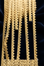 10 gaz Premium Quality Golden Zig-Zag Triangle Lace Trim for Suit Borders, Dress Designing, Neckline, and Tailoring