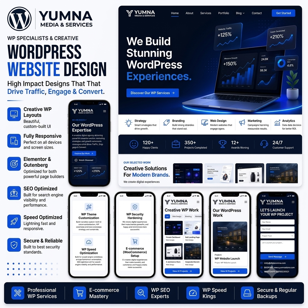 A+ Premium WordPress Website Design & Development Service | Built with Elementor & Gutenberg