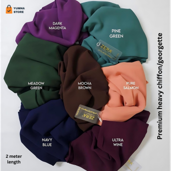 7 Bundle of hijabs Luxury Chiffon Hijab for Women & Girls
