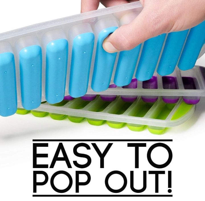 Pop up Ice tray Long Cylindeical Silicone Stick Shaped Mould Chocolate Jelly Ice Cubes Summer