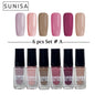 SUNISA 6 PCS Matte Liquid Peel Off Nail Polish