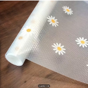 Anti-Slip Sunflower PVC Sheet Roll Waterproof Antibacterial Cabinet Drawer Shelf Liners for Kitchen Table Mat