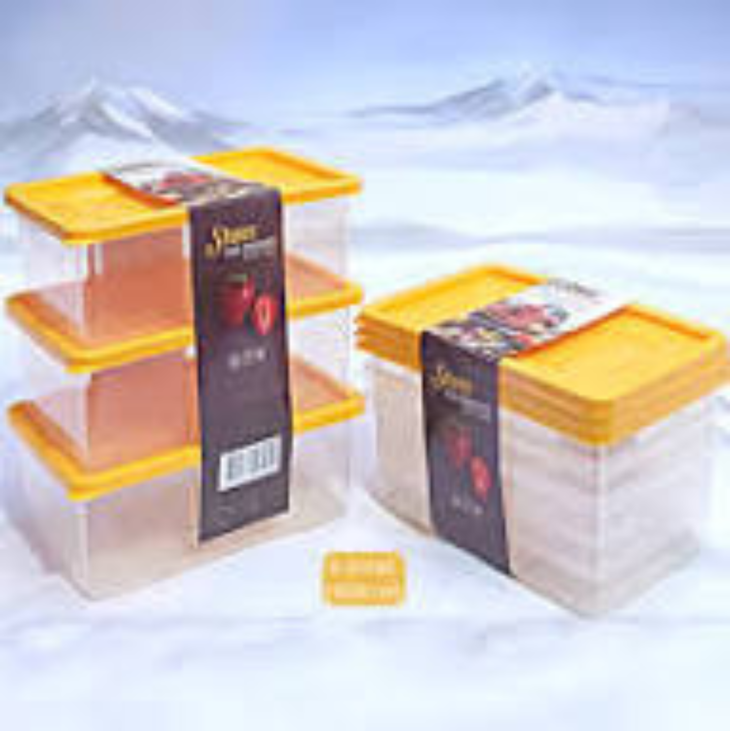 Storex Food Storage Container Set of 3 (X-Small 400ml) - Airtight Plastic Kitchen Storage Box - Freezer & Microwave Safe